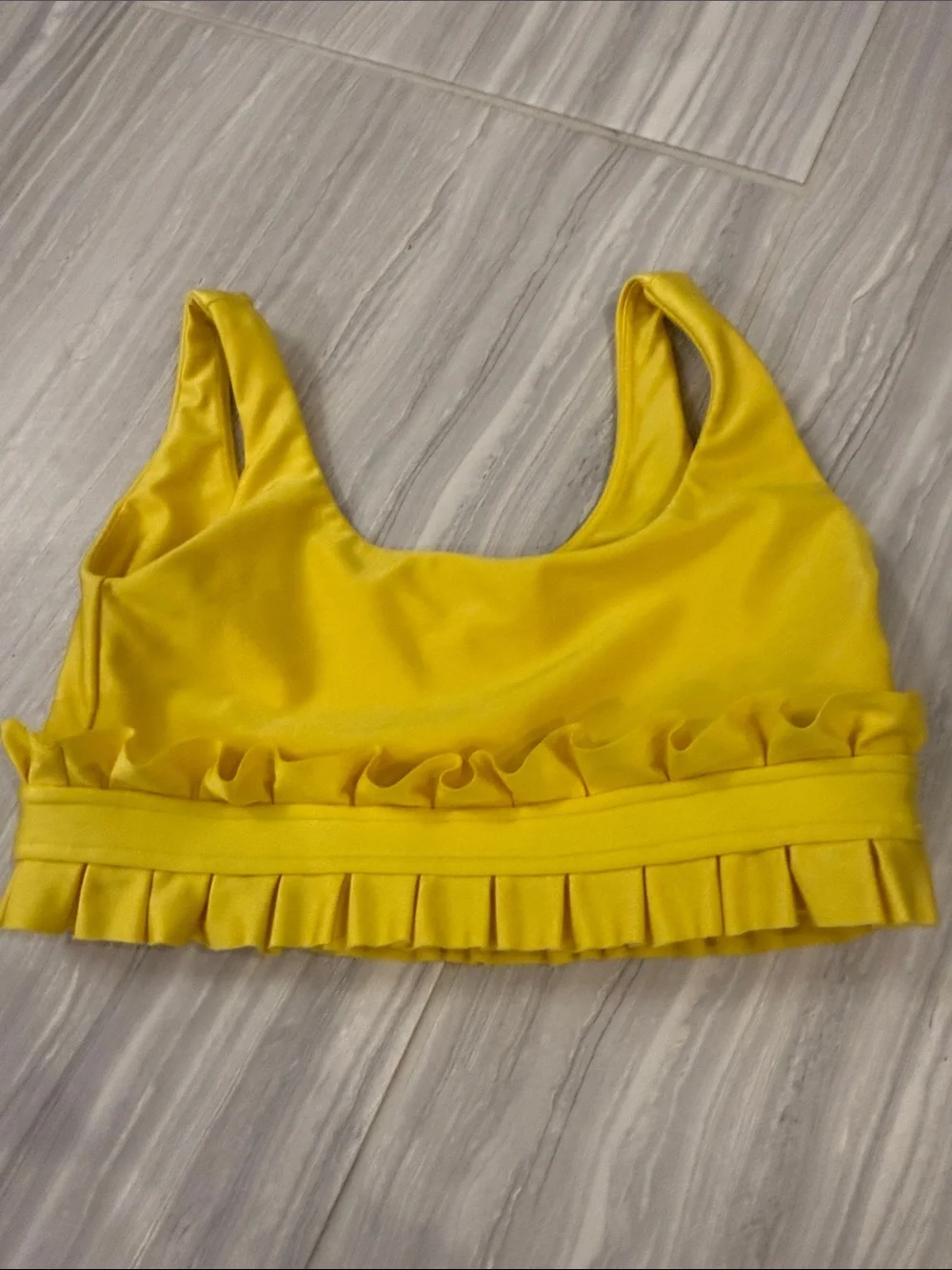 Girls' Yellow Ruffle Dance Crop Top - Kids Costumes Dance